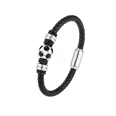 316L Stainless Steel Football Beaded Bracelets FS-WGEB724-01-1