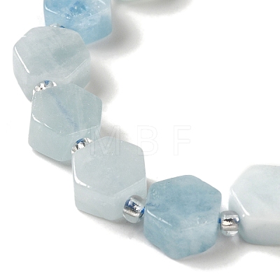 Natural Aquamarine Beads Strands G-P534-A08-02-1