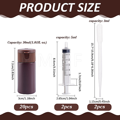 20Pcs Plastic Flip Travel Squeeze Bottles MRMJ-BC0003-57B-1
