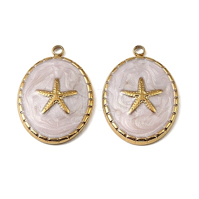 304 Stainless Steel Enamel Pendants STAS-I371-02G-01-1