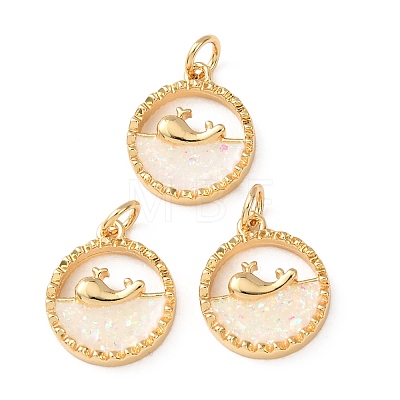 Brass Resin Pendants RE-H001-01G-01-1
