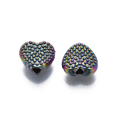 Rack Plating Rainbow Color Alloy Beads PALLOY-S180-342-1