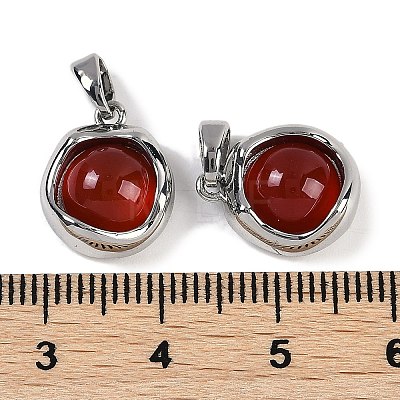 Natural Carnelian(Dyed & Heated) Charms KK-P283-51P-1