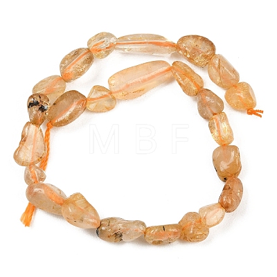 Natural Gold Rutilated Quartz Beads Strands G-C272-01-1