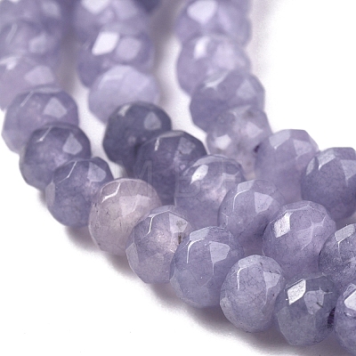 Dyed Natural Malaysia Jade Rondelle Beads Strands G-E316-2x4mm-33-1
