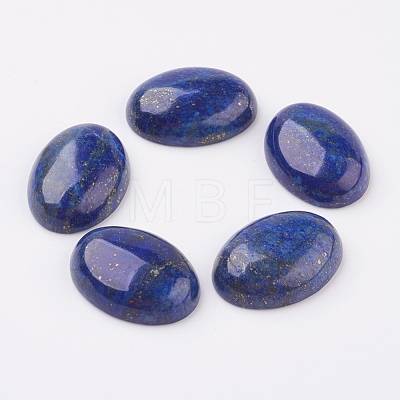 Natural Lapis Lazuli Flat Back Cabochons G-G741-18x25mm-15-1