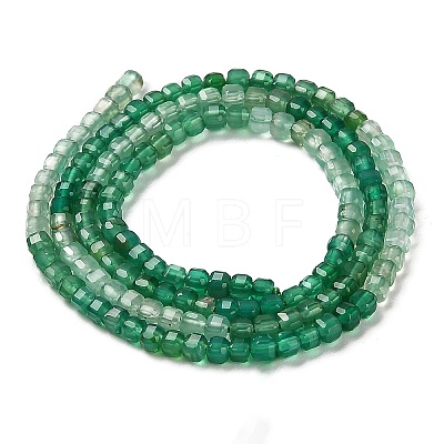 Natural Green Onyx Agate Beads Strands G-Q002-C02-01-1