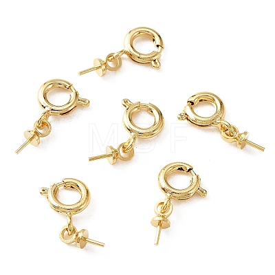 Brass Spring Ring Clasps KK-WH0044-70-1