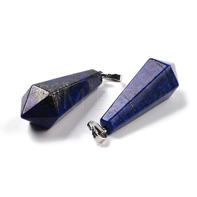 Natural Lapis Lazuli Pointed Pendants G-I314-02P-23-1