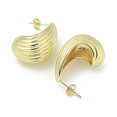 Brass Stud Earrings EJEW-Q799-01G-1