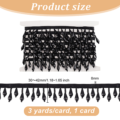 Polyester Bead Tassel Trimming DIY-WH0111-431-1