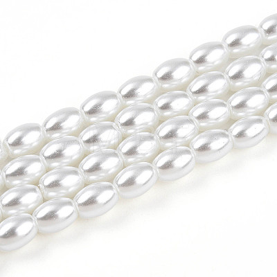 Baking Paint Pearlized Glass Pearl Bead Strands HY-T002-01B-01-1