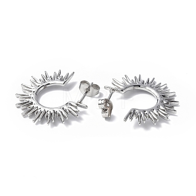 Non-Tarnish 304 Stainless Steel Sun Stud Earrings X-STAS-B034-13P-1