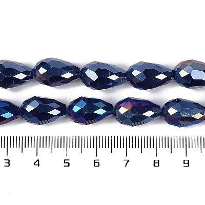 Opaque Solid Color Electroplate Glass Beads Strands EGLA-N013-P4mm-B03-1