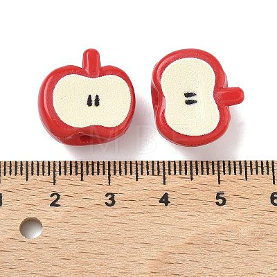 Printed Opaque Acrylic Beads RESI-K203-20A-1