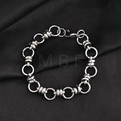 Tarnish Resistant 304 Stainless Steel Link Chain Bracelets X-BJEW-Z011-10P-1