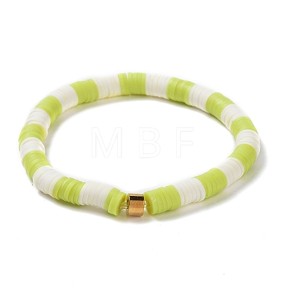 Handmade Polymer Clay Heishi Beads Stretch Bracelets Sets BJEW-JB05902-03-1