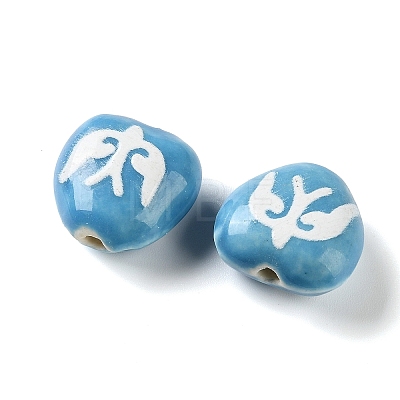 Printed Handmade Porcelain Beads FIND-H023-01D-1
