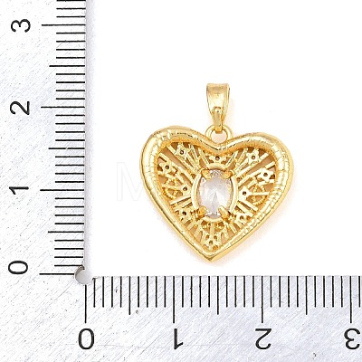 Brass Micro Pave Clear Cubic Zirconia Pendants CU-CBA9B49-01D-G-1