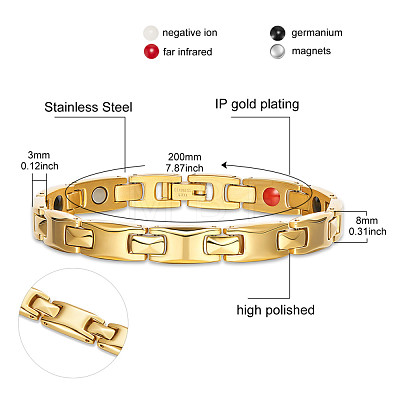 SHEGRACE Stainless Steel Watch Band Bracelets JB654B-1