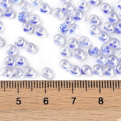 Transparent Inside Colours Glass Seed Beads SEED-A032-04F-1