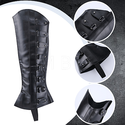 Imitation Leather Boot Cover AJEW-WH0258-941A-1