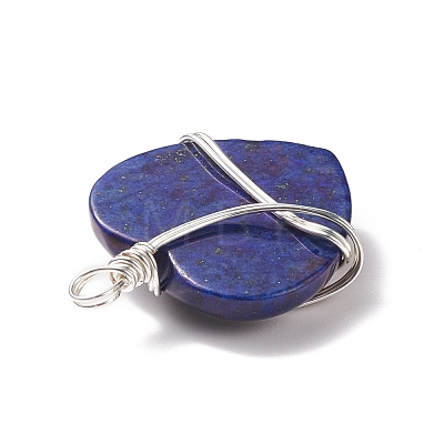 Natural Lapis Lazuli Pendants PALLOY-JF01663-05-1