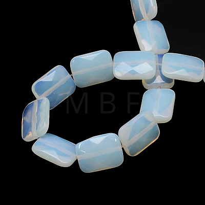 Faceted Rectangle Opalite Beads Strands G-R304-02-1