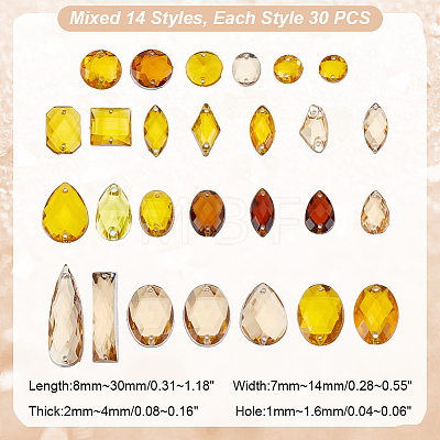 Acrylic Sew on Rhinestone DIY-GA0007-02C-1