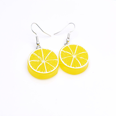 304 Stainless Steel & Resin Dangle Earrings WG56BB9-04-1