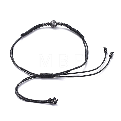 Adjustable Nylon Cord Braided Bead Bracelets BJEW-JB05014-1