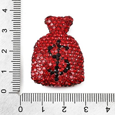 Handmade Polymer Clay Rhinestone Beads CLAY-Z006-04C-1