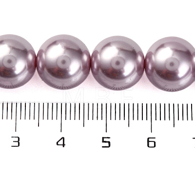 Baking Painted Pearlized Glass Pearl Round Bead Strands PEAR-H019-02E-03-1