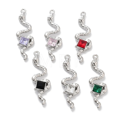 Rack Plating Alloy Rhinestone Pendants PALLOY-F311-22P-1