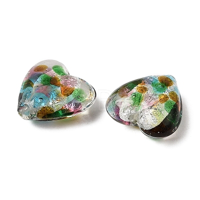 Transparent Handmade Silver Foil Glass Lampwork Beads LA-CBA9CDE-01-1