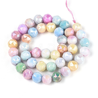 Anti-Tarnish Electroplate Glass Beads Strands GLAA-N010-10mm-02-1