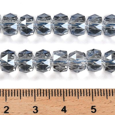 Transparent Electroplate Glass Beads Strands EGLA-K071-03B-1