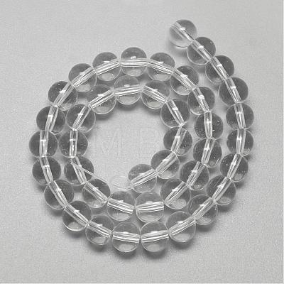 Glass Beads Strands GR10mm01Y-1