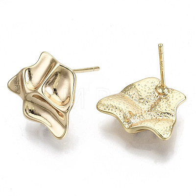 Brass Stud Earring Findings X-KK-N232-116-NF-1