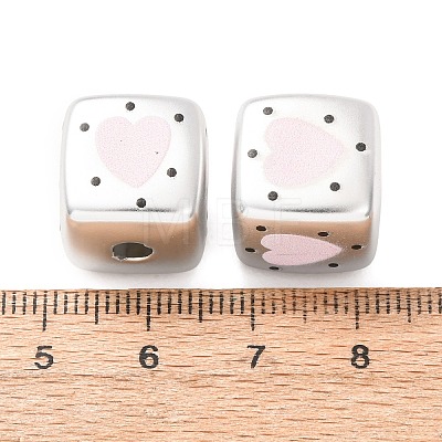 Plating Printed Acrylic Beads AC-CBA655C-10-1