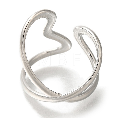 304 Stainless Steel Cuff Rings X-RJEW-Z074-21P-1