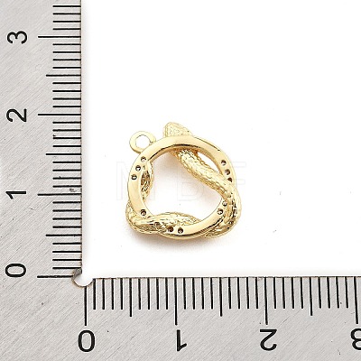 Brass Micro Pave Cubic Zirconia Pendants KK-M321-01B-G-1