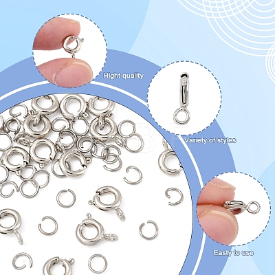 Brass Spring Ring Clasps KK-FS0001-50P-1