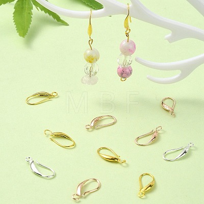 18Pcs 3 Colors Brass Smooth Earring Hooks KK-YW0002-14-1