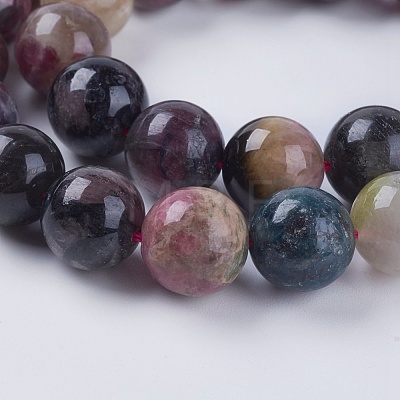 Natural Tourmaline Beads Strands G-G446-10mm-03-1