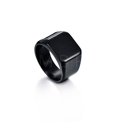 Square Titanium Steel Finger Rings WGB1DFB-03-1