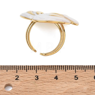 304 Stainless Steel Cuff Open Rings for Women RJEW-F207-02G-01-1