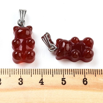 Natural Carnelian Pendants G-G854-01P-10-1