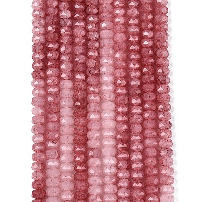 Imitation Jade Crackle Glass Beads Strands GLAA-N068-01A-A04-1