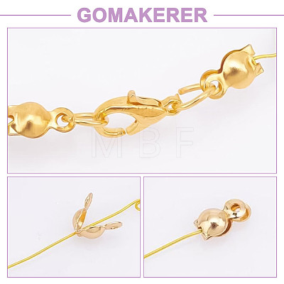 GOMAKERER 300Pcs Brass Bead Tips KK-GO0001-73-1